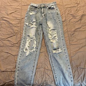 Small Light Blue Ripped Jeans